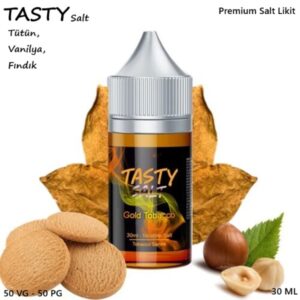 TASTY Gold Tobacco Salt Likit (Tütün,Vanilya,Fındık)