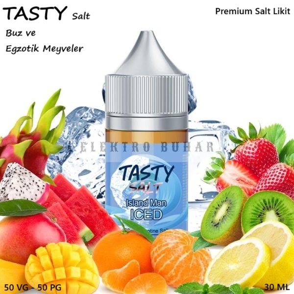 TASTY Island Man Iced Salt Likit (Buz,Egzotik Meyveler)