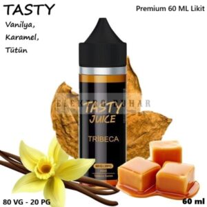 TASTY Tribeca Likit (Vanilya,Karamel,Tütün), TASTY Tribeca 60ml Likit (Vanilya,Karamel,Tütün)