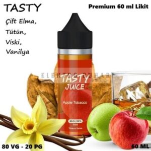 Tasty Apple Tobacco Likit (Çift Elma,Tütün,Viski,Vanilya)