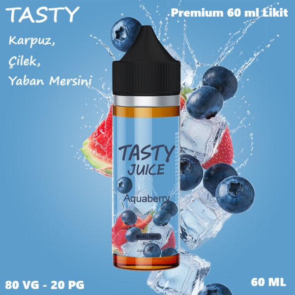 Tasty Aquaberry Likit 60 ml, Tasty Aquaberry Premium Likit 60ml, Tasty 60 ml Likit