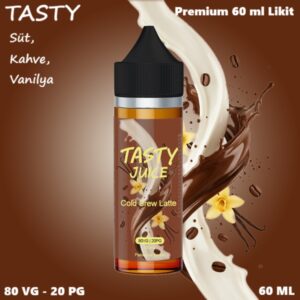 Tasty Cold Brew Latte Likit 60 ml, Tasty Cold Brew Latte Premium Likit 60ml, Tasty 60 ml Likit