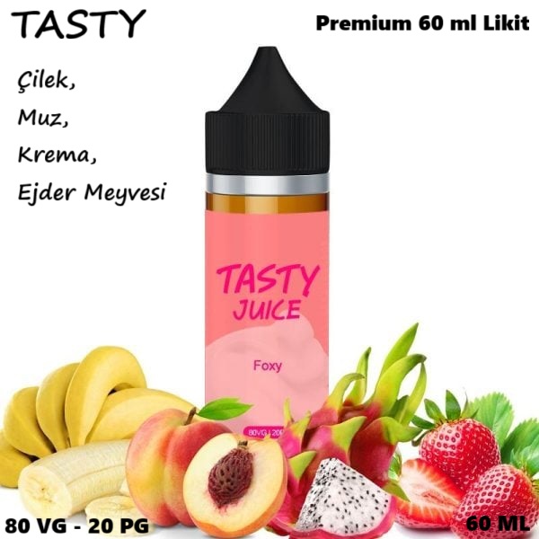 Tasty Foxy Likit (Çilek,Muz,Krema,Ejder Meyvesi)
