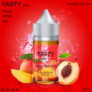 Tasty Mango Peach Ice Salt Likit, Tasty Mango Peach Ice Premium Salt Likit, Tasty Mango Peach Ice 30 ml Salt Likit