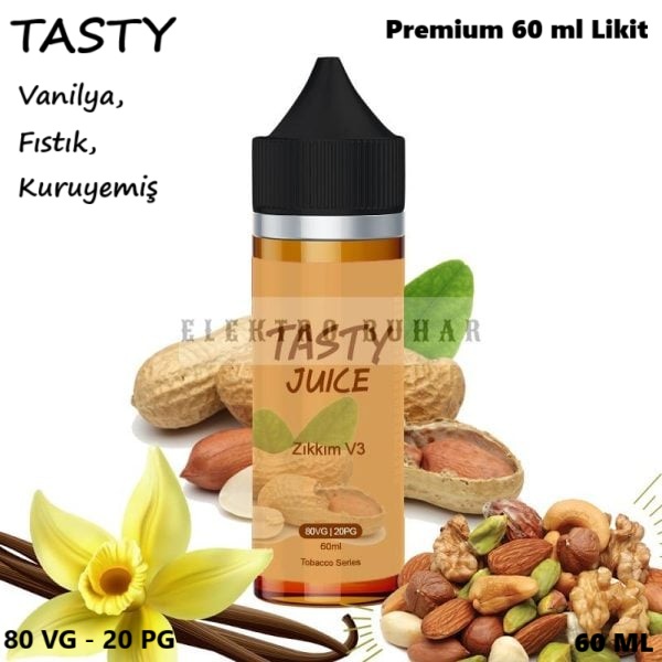 Tasty Zıkkım V3 Likit (Vanilya,Fıstık,Kuruyemiş)
