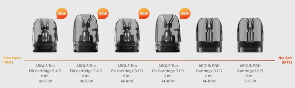 Voopoo Argus Pod Kartuş Çeşitleri