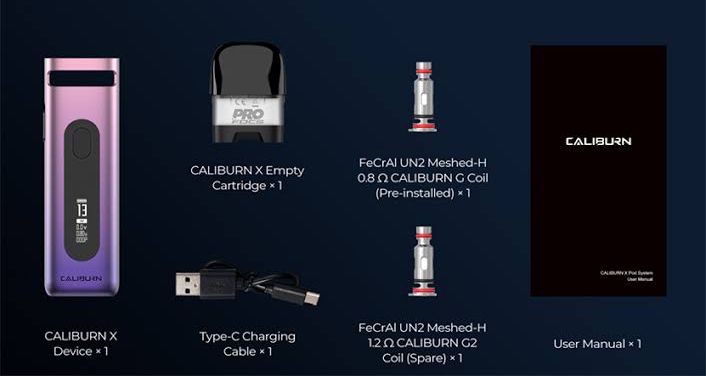 Uwell Caliburn X Kutu İçeriği