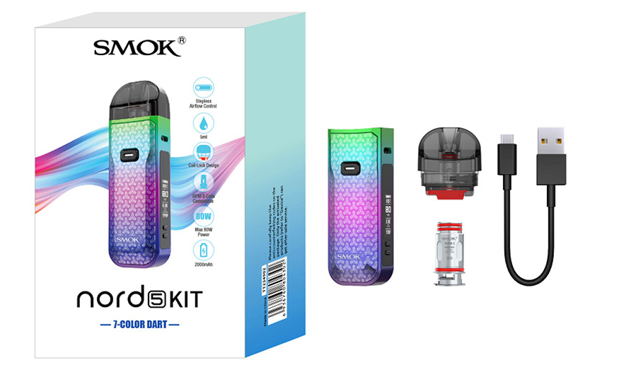 Smok Nord 5 Pod 2000mAh 80w Kutu İçeriği