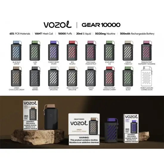 Vozol Gear 10000 Strawberry Raspberry Çeşitleri