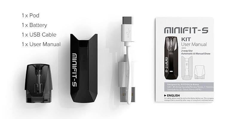 Justfog Minifit S Kutu İçeriği