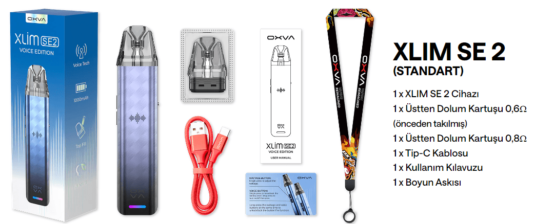 Oxva Xlim Se 2 Pod Kutu İçeriği