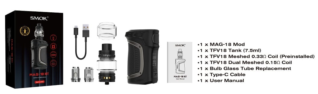 Smok Mag 18 Kit Kutu İçeriği