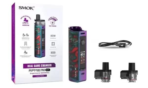 Smok RPM 80 Pro Pod Kit Black And Whıte Resin