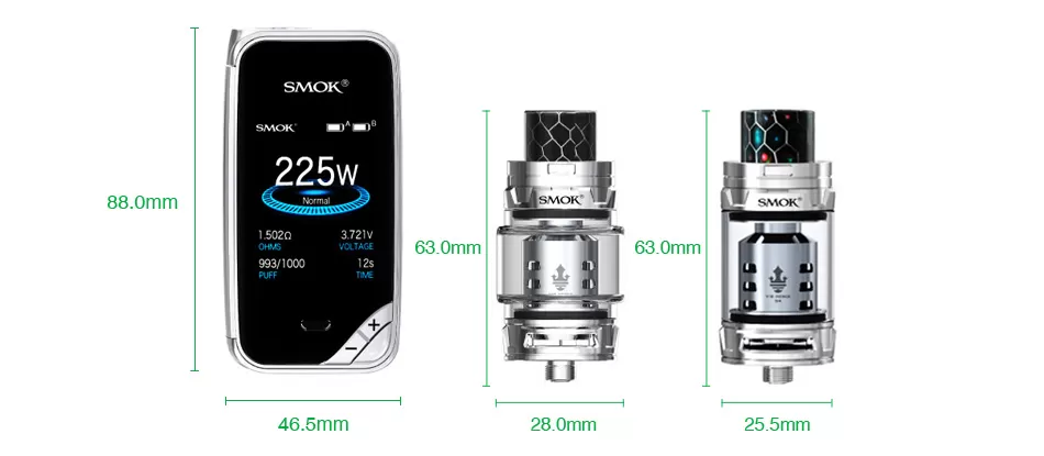 Smok X Priv Kit 225W Parametreleri