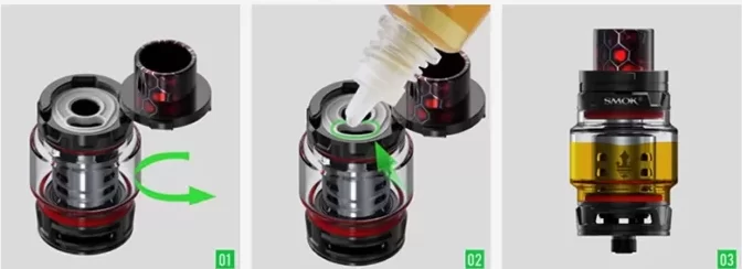 Smok X Priv Kit 225W Likit Dolum Talimatları