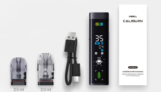 Uwell Caliburn G3 Pro Kutu İçeriği