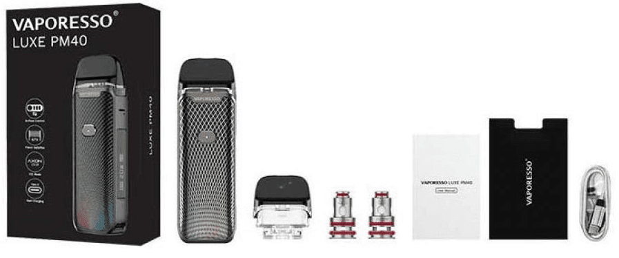 Vaporesso Lüxe PM40 Pod Kutu İçeriği