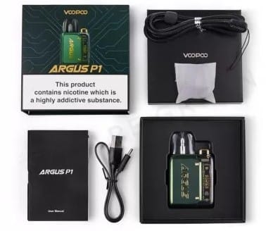 Voopoo Argus P1 Pod Kutu İçeriği