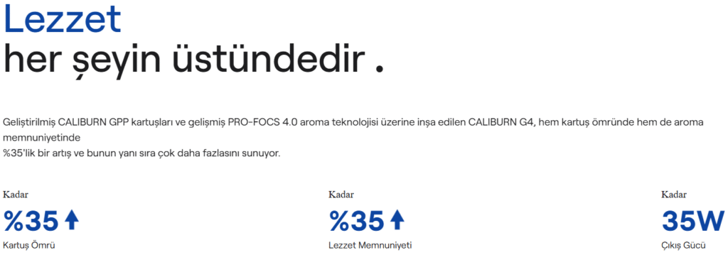 Uwell CaliburnG4 Özellikleri