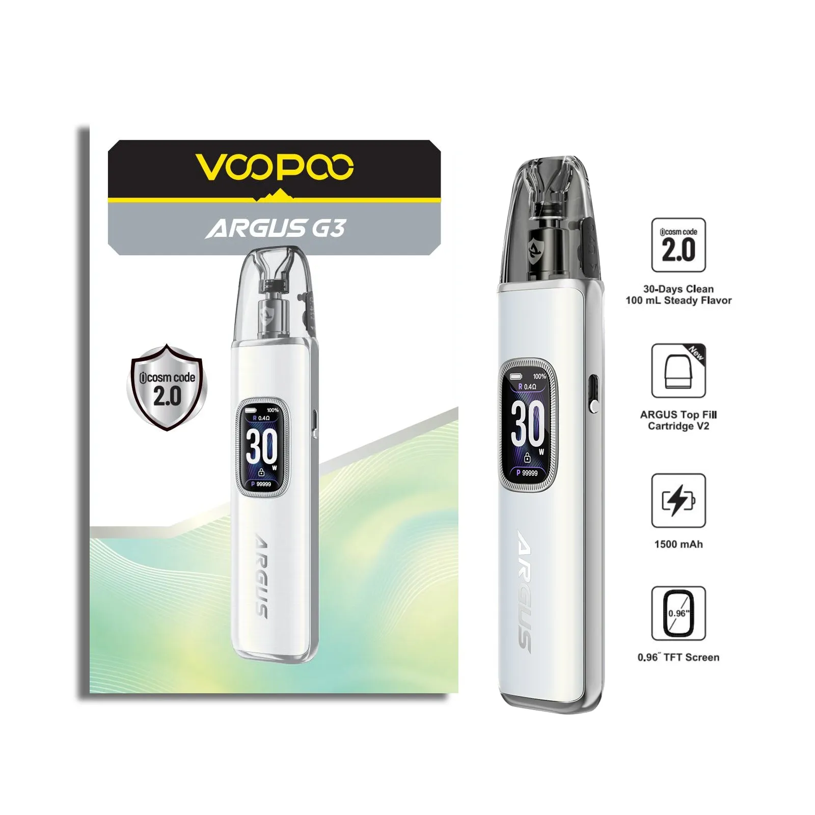 Voopoo Argus G3 Pearl White