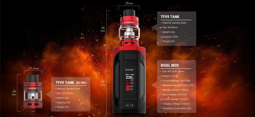 Smok Rigel Kit Özellikleri