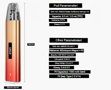 Voopoo Argus G2 Mini Plus Parametreleri