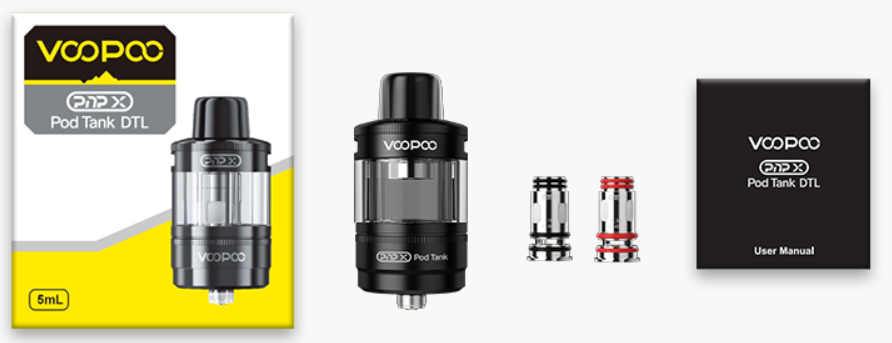 Voopoo Pnp X Pod Tank DTL Atomizer Kutu İçeriği