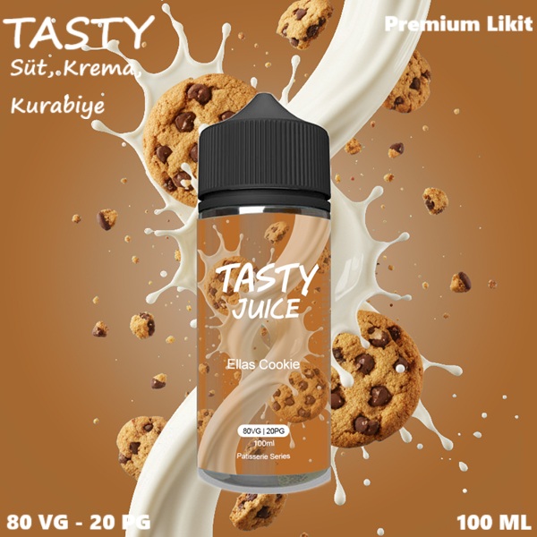 Tasty Ellas Cookie Likit 100ml, Tasty Ellas Cookie Likit 100 ml, Tasty Ellas Cookie 100 ml Premium Likit