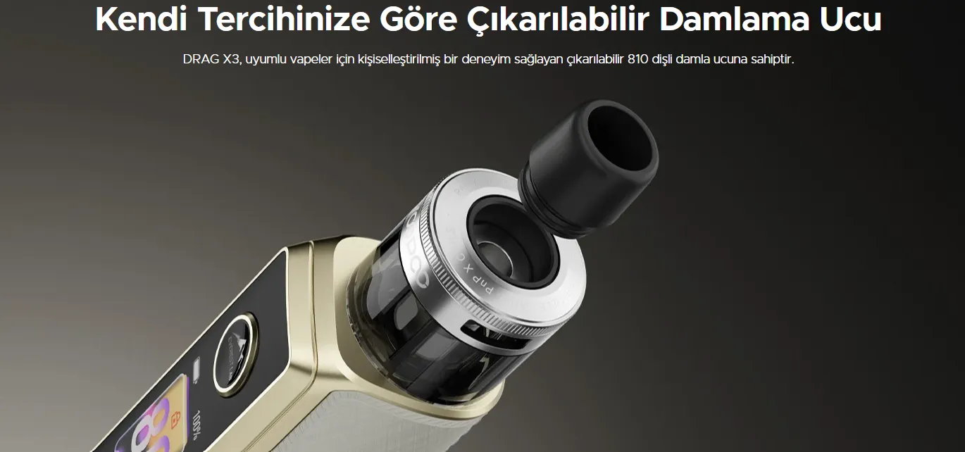 Voopoo Drag X3 Başlık, Voopoo Drag X3 Drip Tip