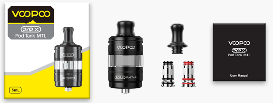 Voopoo Pnp X Pod Tank Mtl Atomizer Kutu İçeriği