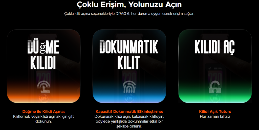 Voopoo Drag 6 Ekran Özellikleri