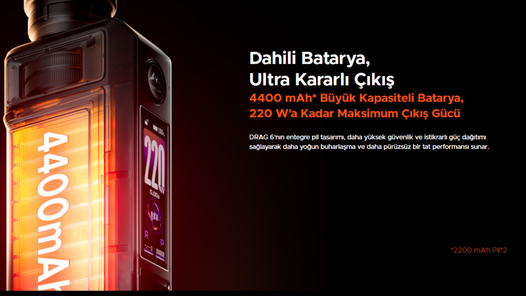 Voopoo Drag 6 Kit Bataryası Tanıtımı