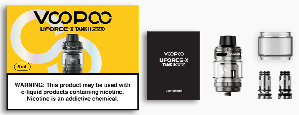 Voopoo Uforce-X Tank II Atomizer Kutu İçeriği