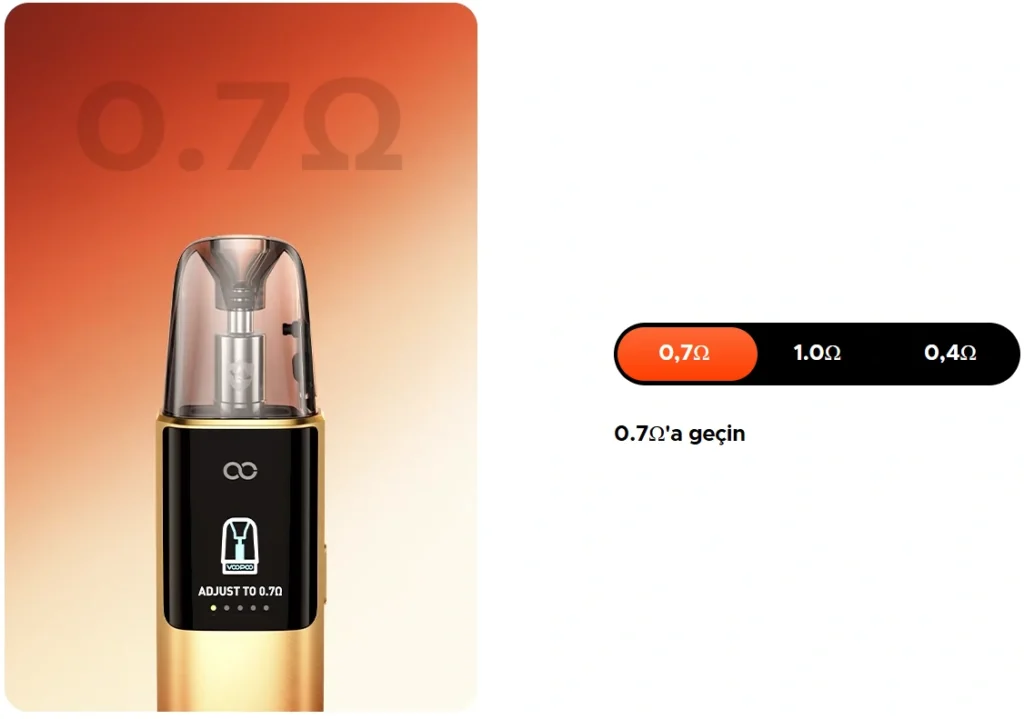 Voopoo Argus Multi Ohm Kartuş Özellikleri 0.7 ohm