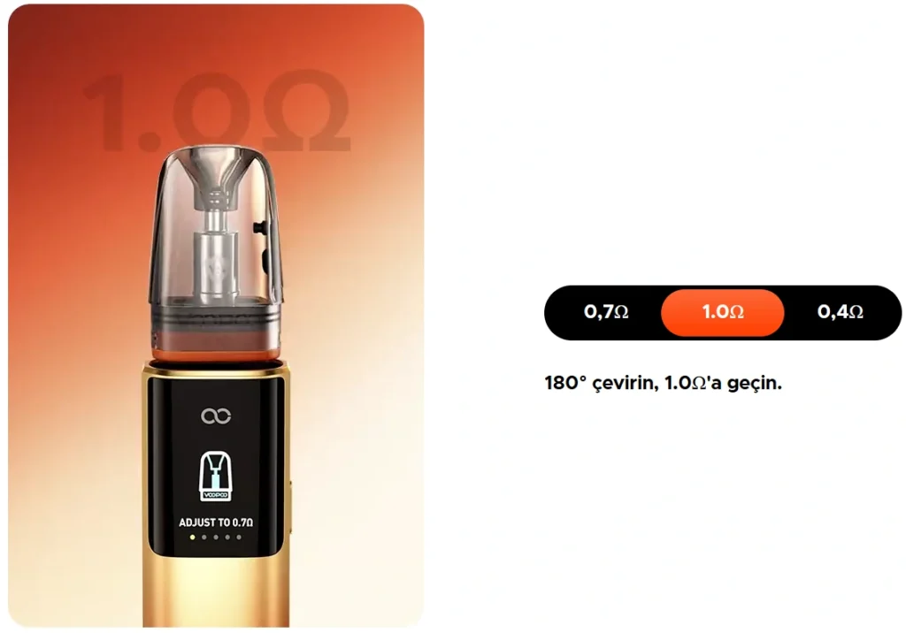 Voopoo Argus Multi Ohm Kartuş Özellikleri 1.0 ohm