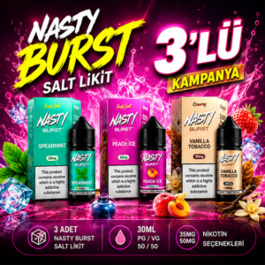 Nasty Burst Salt Likit 3 lü Paket
