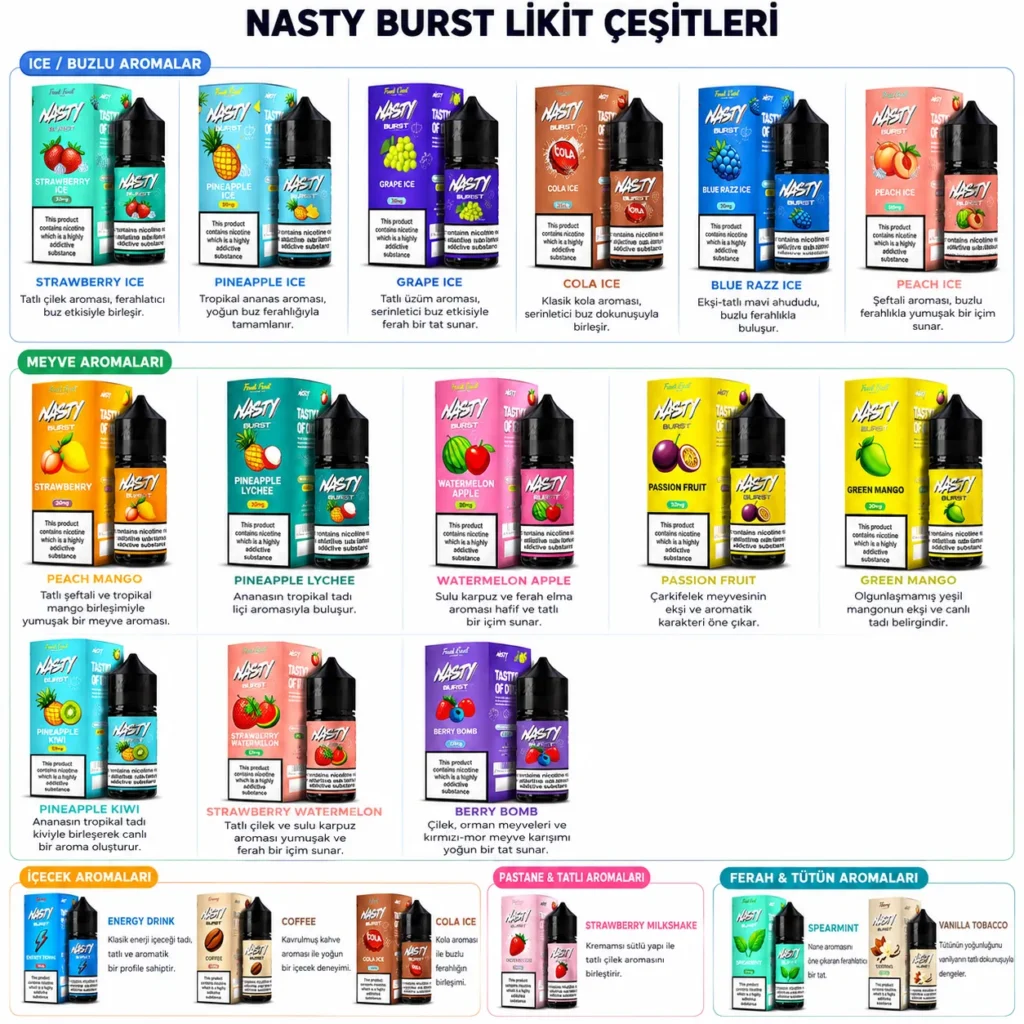 Nasty Burst Salt Likit 10 lu Paket