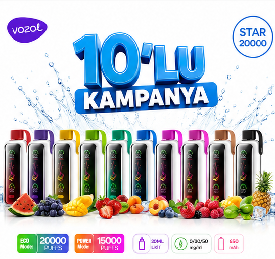 Vozol Star 20000 Puf 10 lu Kampanya